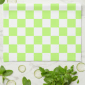 Classic visual lime checkerboard  theedoek (Gevouwen)