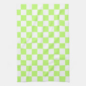 Classic visual lime checkerboard  theedoek (Verticaal)