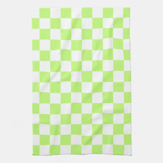 Classic visual lime checkerboard theedoek (Verticaal)