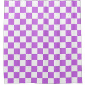 Classic visual magenta checkerboard  douchegordijn (Voorkant)