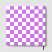 Classic visual magenta checkerboard  gastenboek (Achterkant)