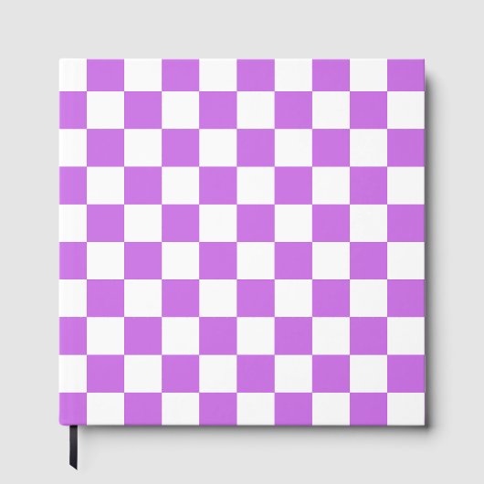 Classic visual magenta checkerboard  gastenboek (Voorkant)
