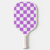 Classic visual magenta checkerboard  pickleball paddle (Voorkant)