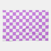 Classic visual magenta checkerboard  theedoek (Horizontaal)