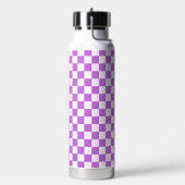 Classic visual magenta checkerboard  waterfles (Links)