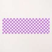 Classic visual magenta checkerboard  yogamat (Voorkant (horizontaal))