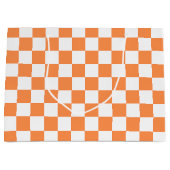 Classic visual orange checkerboard  groot cadeauzakje (Voorkant)