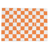 Classic visual orange checkerboard  groot cadeauzakje (Achterkant)