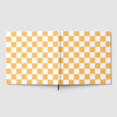 Classic visual peach checkerboard  gastenboek (Volledig)