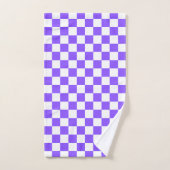 Classic visual purple checkerboard  (Serviette à main)