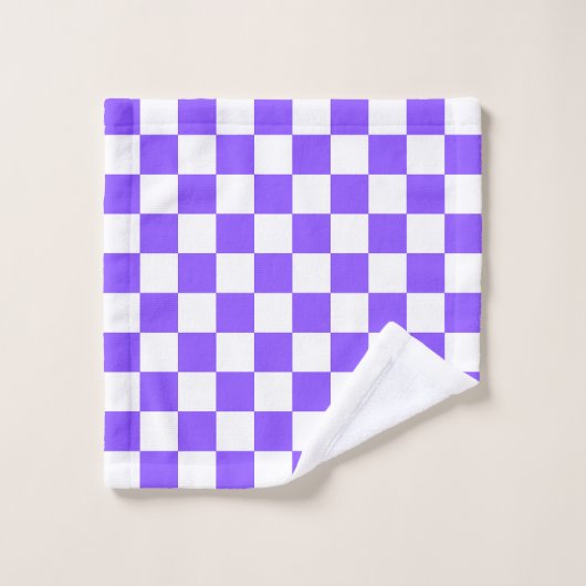 Classic visual purple checkerboard  (Gant de toilette)