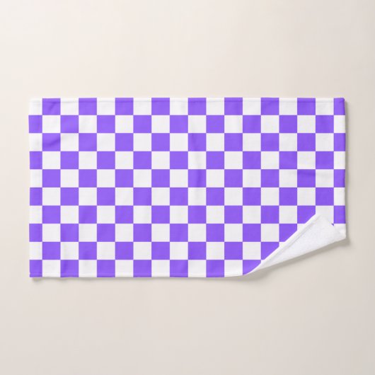 Classic visual purple checkerboard  (Serviette à main)