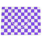 Classic visual purple checkerboard groot cadeauzakje (Voorkant)