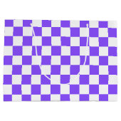 Classic visual purple checkerboard groot cadeauzakje (Achterkant)
