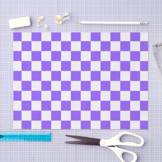 Classic visual purple checkerboard  tissuepapier (Craft)
