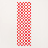 Classic visual red checkerboard  yogamat (Voorkant)
