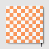 Classic visual salmon checkerboard  gastenboek (Achterkant)