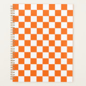 Classic visual salmon checkerboard  planner (Voorkant)