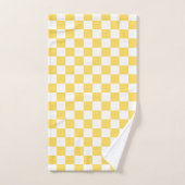 Classic visual yellow checkerboard  (Serviette à main)