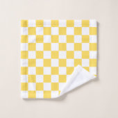 Classic visual yellow checkerboard  (Gant de toilette)