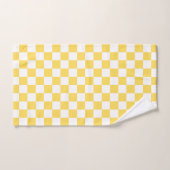 Classic visual yellow checkerboard  bad handdoek (Handdoek)