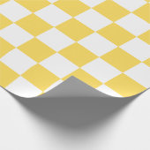 Classic visual yellow checkerboard  cadeaupapier (Hoek)