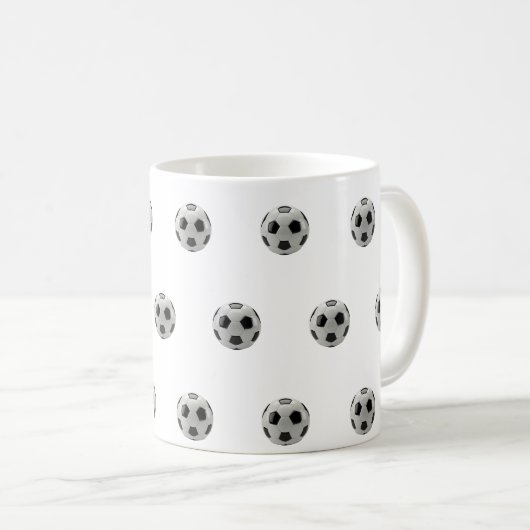 Classic Voetbal Pattern Mok (Voorkant rechts)