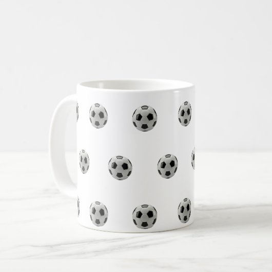 Classic Voetbal Pattern Mok (Voorkant links)