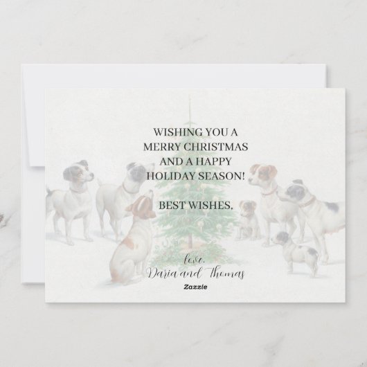 Classic  Vrolijk Kerstfeest Carl Reichert Feestdagenkaart (Achterkant)