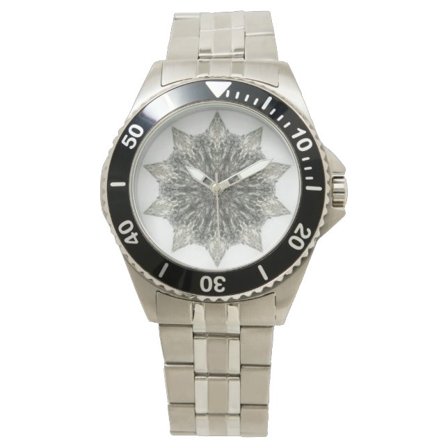 Classic Watch Cool Silver Pap voor hem Horloge (Voorkant)