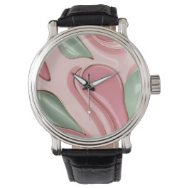Classic watch in stylish abstract graphic horloge