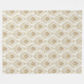 Classic Waterverf Damask Cozy Sophisticated Look Fleece Deken (Voorkant (Horizontaal))