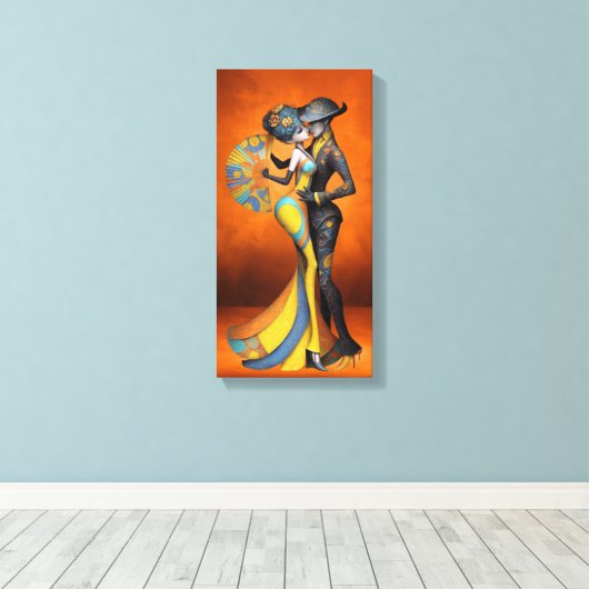 Classic Wedding Anniversary Plaque – Elegant Gift Canvas Afdruk (Insitu (Houten vloer))