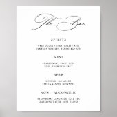 Classic Wedding Bar Menu Poster (Voorkant)