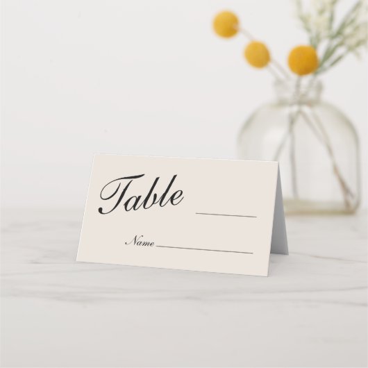 Classic Wedding Blank Place Cards (Voorkant)