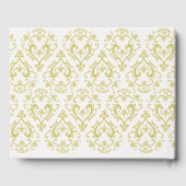 Classic Wedding Elegant Damask Pattern Gold Gastenboek (Achterkant)