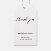 Classic Wedding Gift Label voor aangepast script m Cadeaulabel (Voorkant)