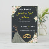 Classic Wedding Invitation 2025" Kaart (Staand voorkant)