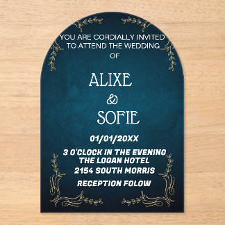 CLASSIC WEDDING INVITATION ACRYL UITNODIGINGEN