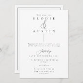 CLASSIC WEDDING INVITATION KAART (Voorkant / Achterkant)