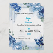 Classic Wedding Invitation –  ontwerp Kaart (Voorkant / Achterkant)