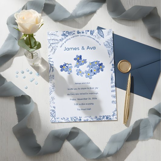 Classic wedding invitations kaart