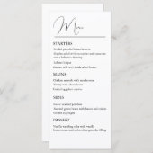 Classic Wedding Menu (Voorkant / Achterkant)