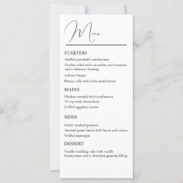Classic Wedding Menu