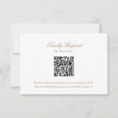 Classic Wedding Monogram Crest QR code RSVP Card (Devant)
