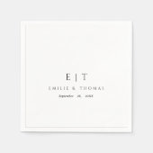 Classic Wedding Napkins  Simple Text Based Servet (Voorkant)