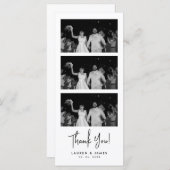 Classic Wedding Photo Strip Thank You Card (Voorkant / Achterkant)