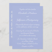 Classic Wedgewood Blue 1 Faire-part de mariage (Devant / Derrière)