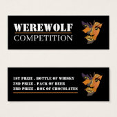 Classic Werewolf, Halloween Tickets de compétition (Devant & derrière)
