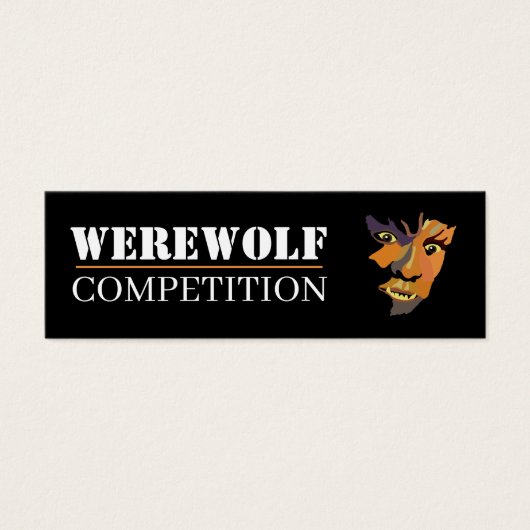 Classic Werewolf, Halloween Tickets de compétition (Devant)